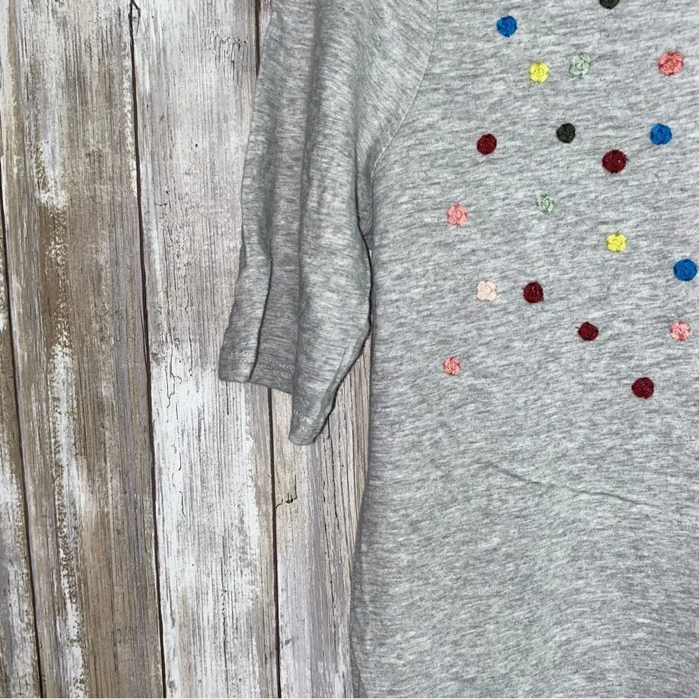 Loft Grey Embroidered Neck Floral Blouse - Picture 3 of 4
